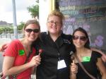 Katie and I with our delicious Holy Cacao cake balls and Executive Chef Mary Margret!