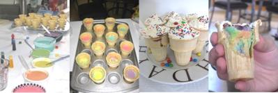 cupcake cones in progress